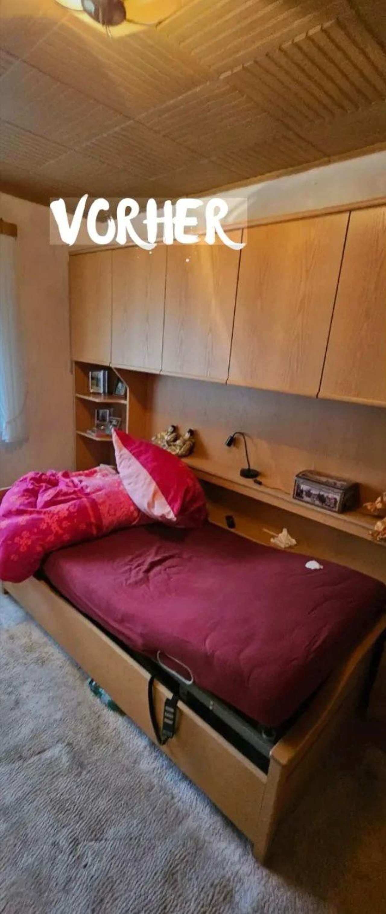 Schlafzimmer vor der Entrümpelung