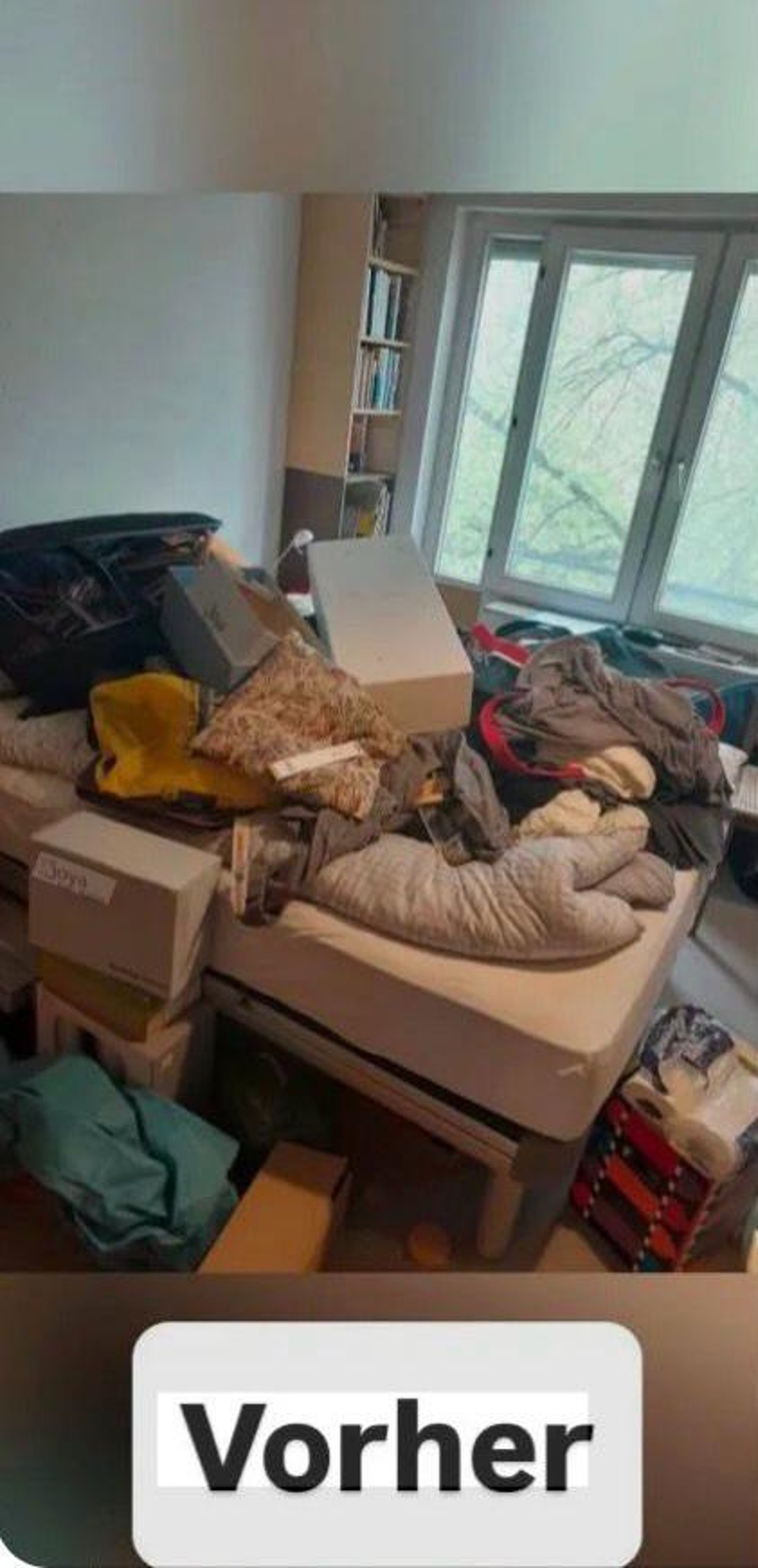 Zimmer vor der Räumung