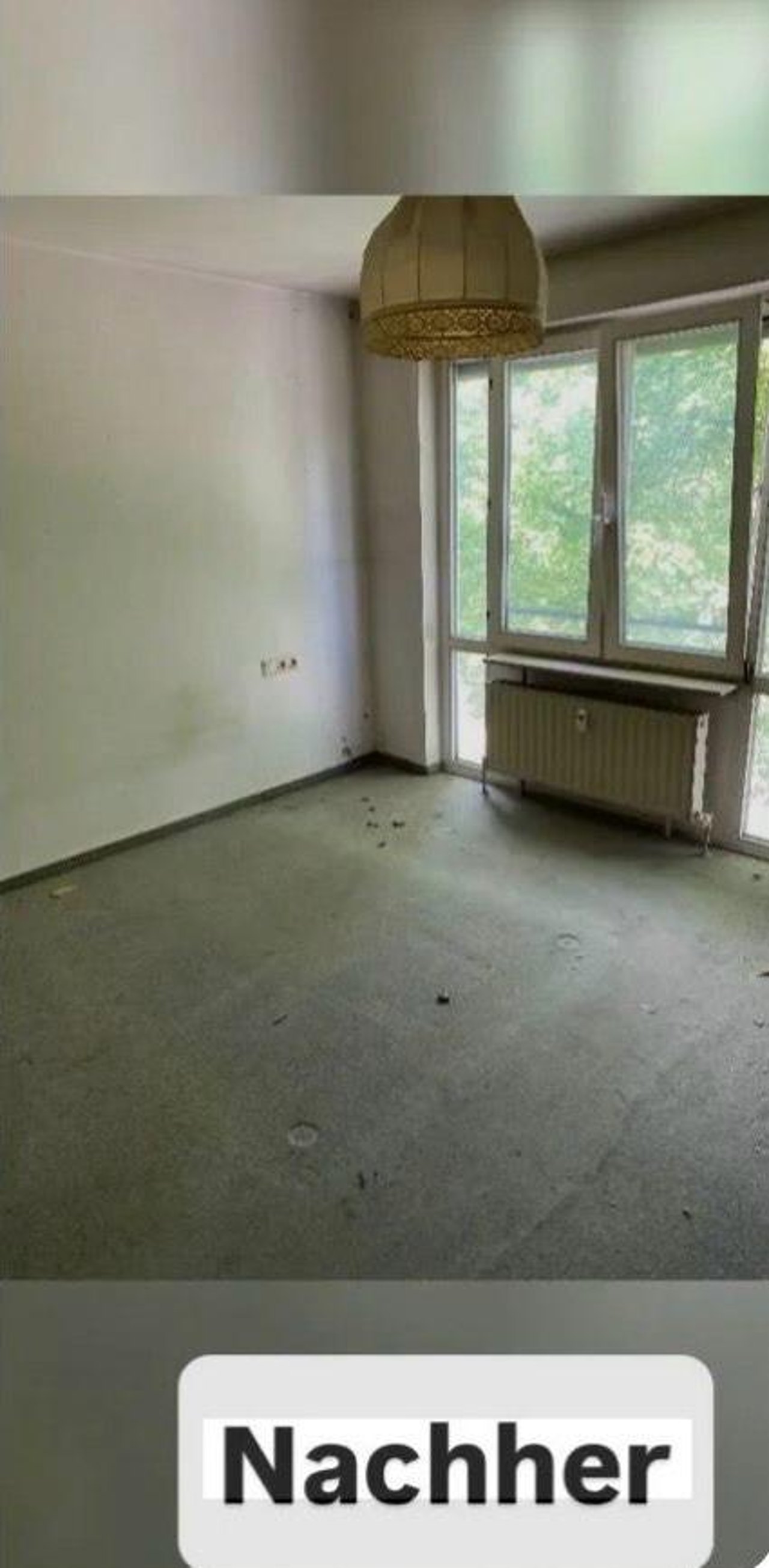 Zimmer nach der Räumung